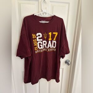 Arizona State University 2017 Grad Maroon T‑Shirt Size 3XL